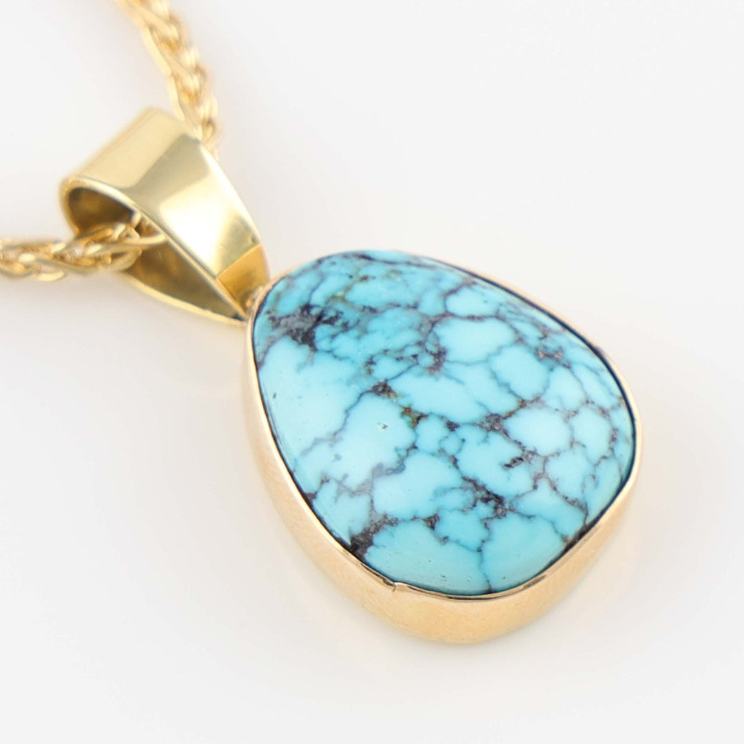 Gold and Turquoise Pendant