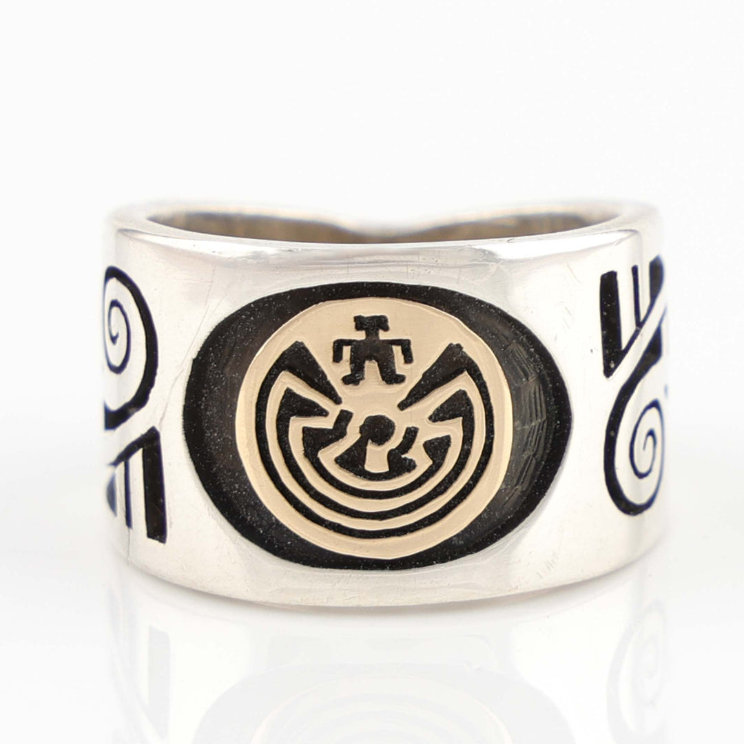 Gold on Silver Man in the Maze Ring