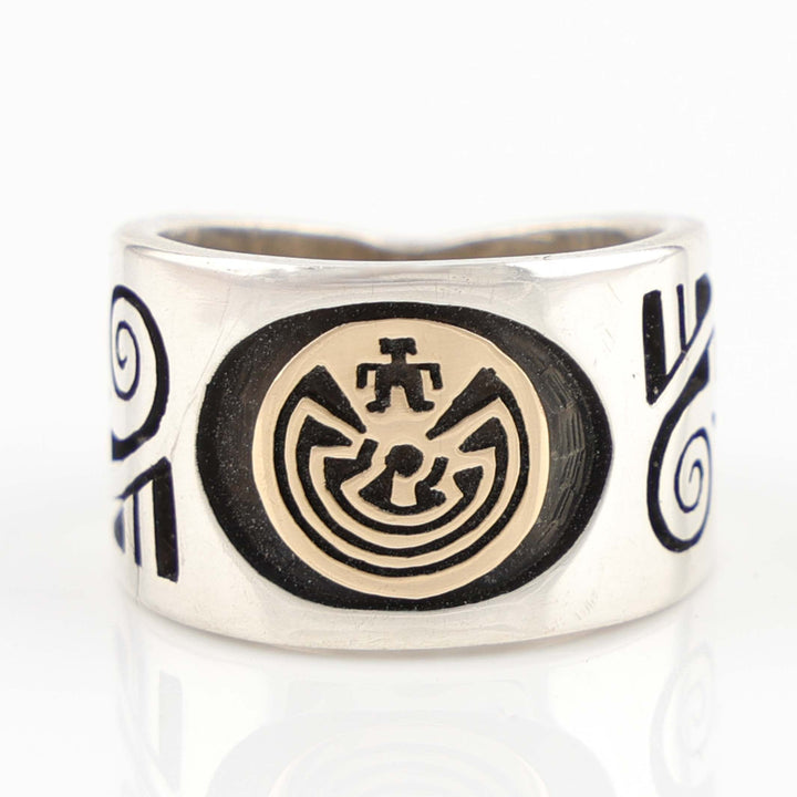 Gold on Silver Man in the Maze Ring
