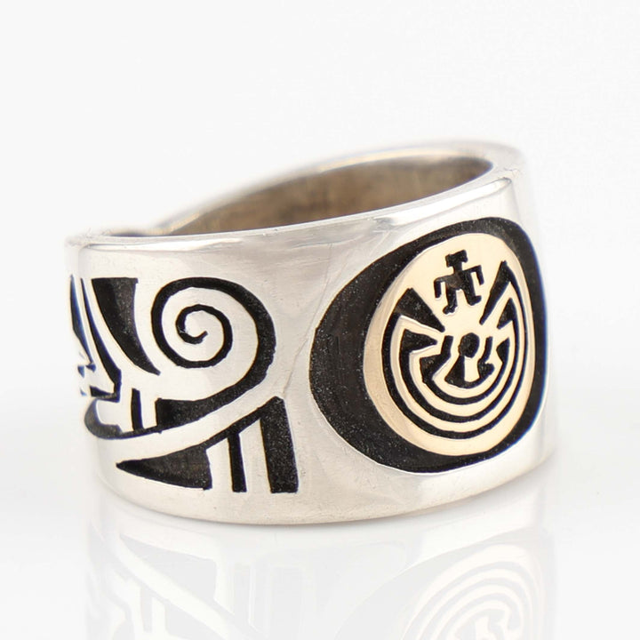 Gold on Silver Man in the Maze Ring
