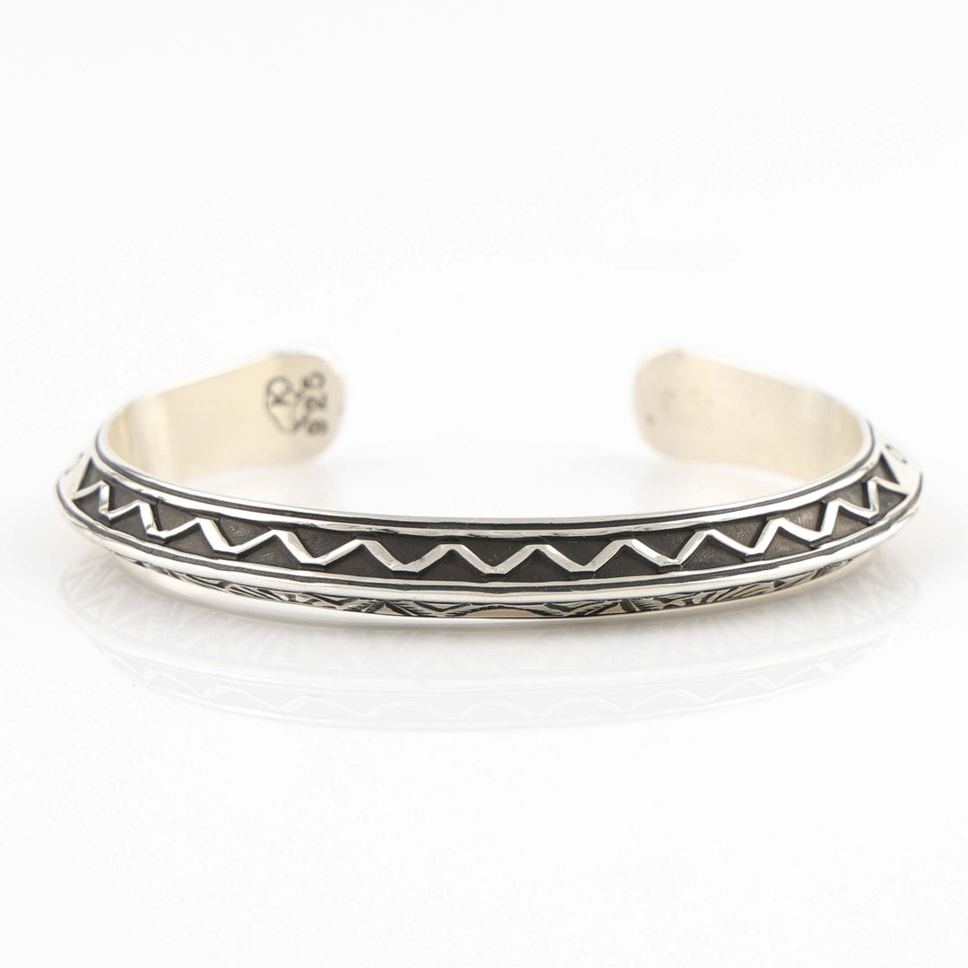 Stamped Silver Cuff