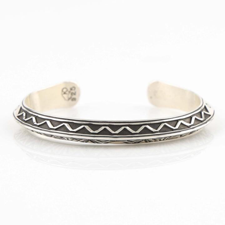 Stamped Silver Cuff