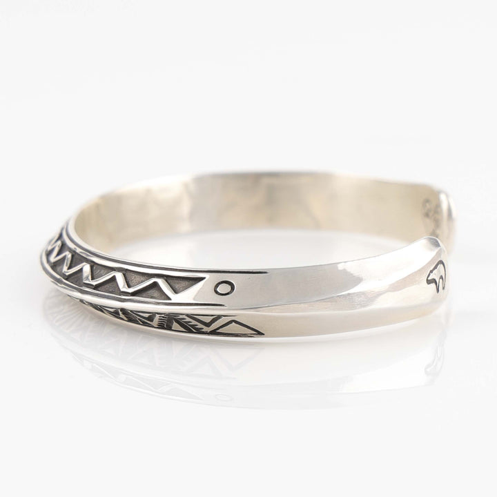 Stamped Silver Cuff