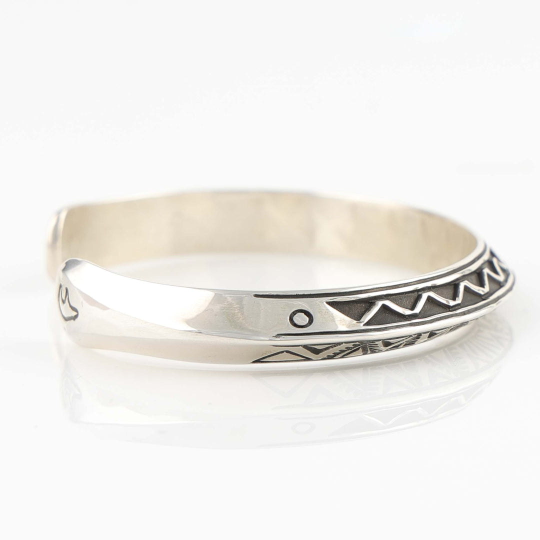 Stamped Silver Cuff