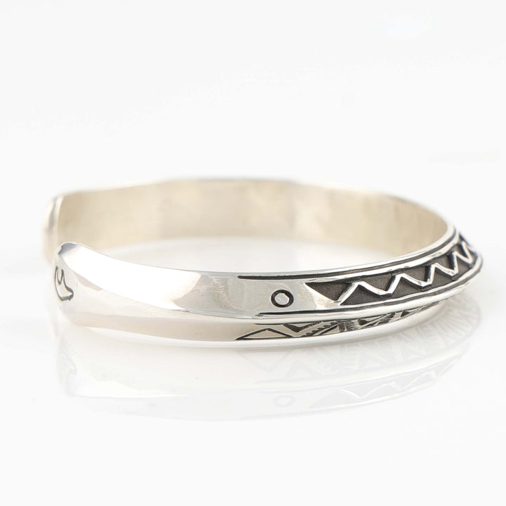 Stamped Silver Cuff