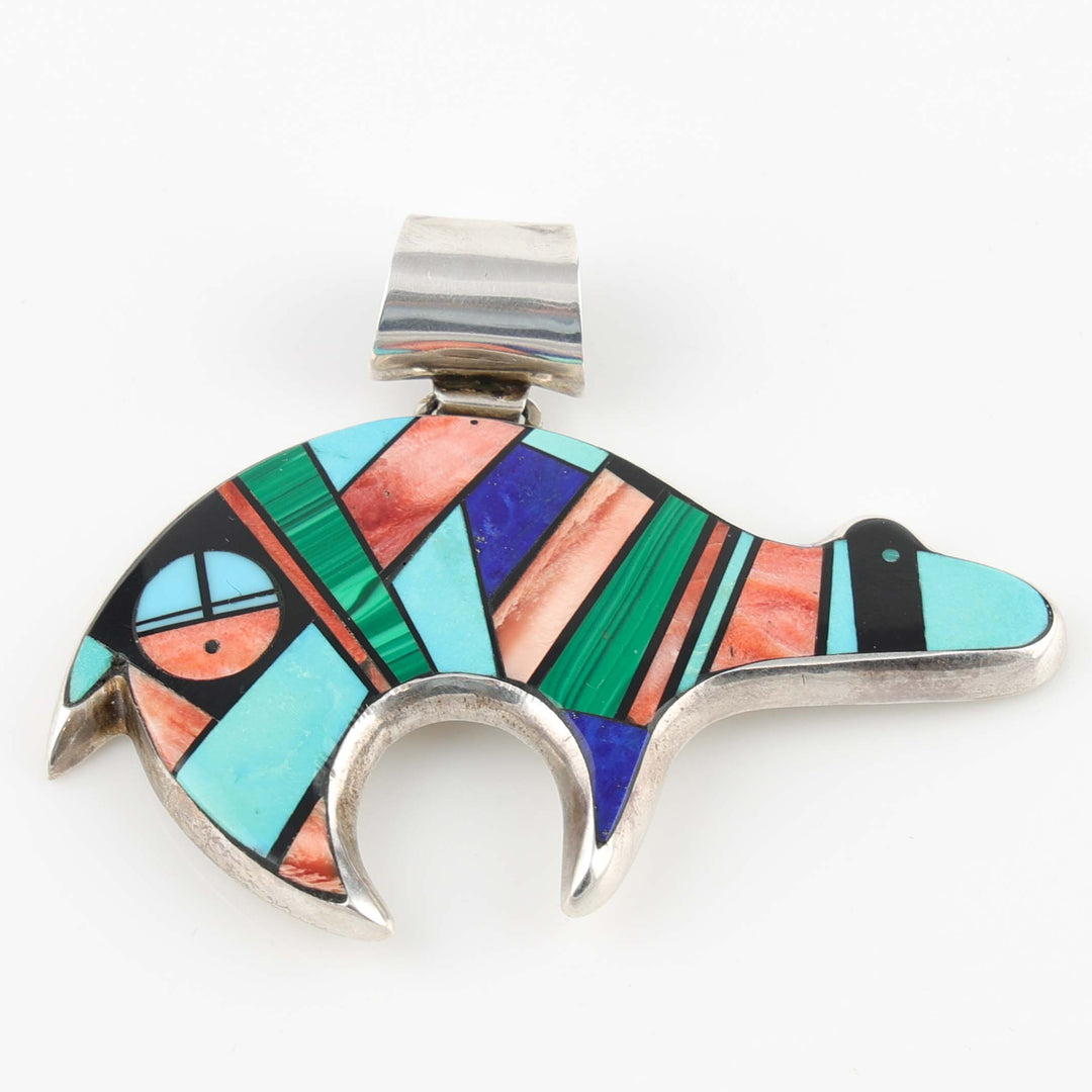 Inlay Bear Pendant
