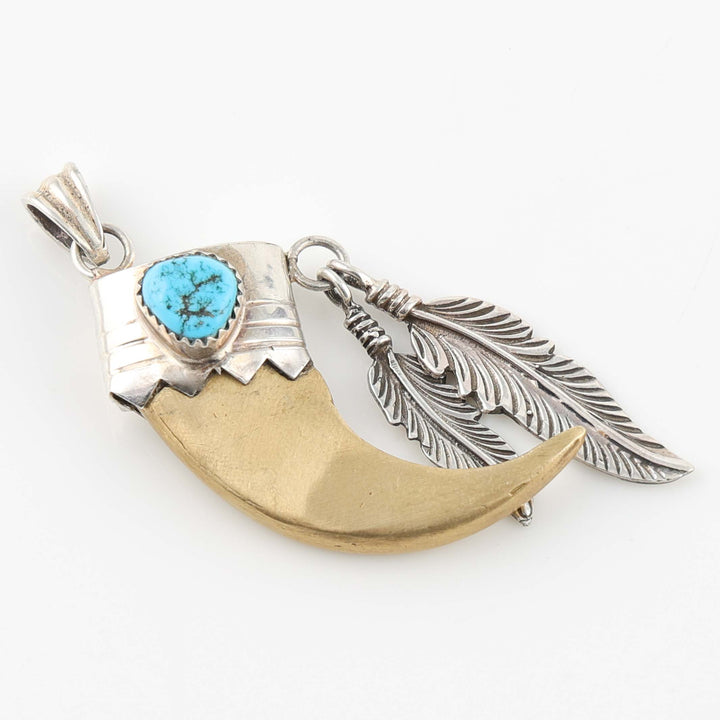 Brass Bear Claw Pendant