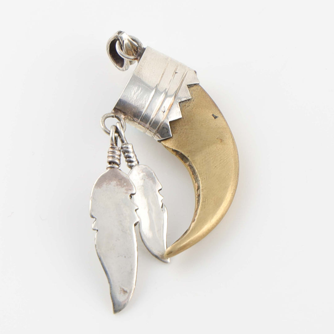 Brass Bear Claw Pendant
