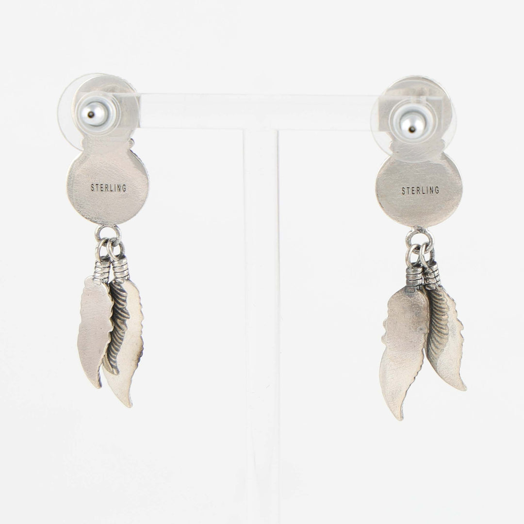 Turquoise Feather Earrings