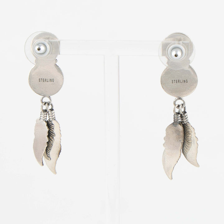 Turquoise Feather Earrings