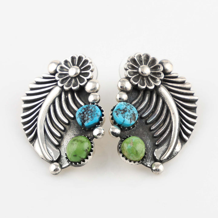 Turquoise Flower Earrings