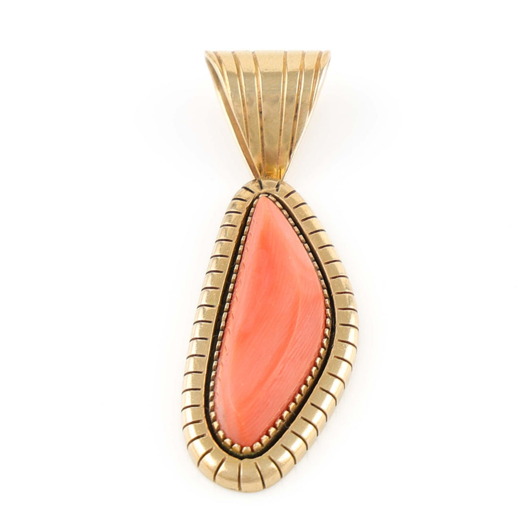 Gold and Coral Pendant