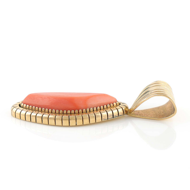 Gold and Coral Pendant