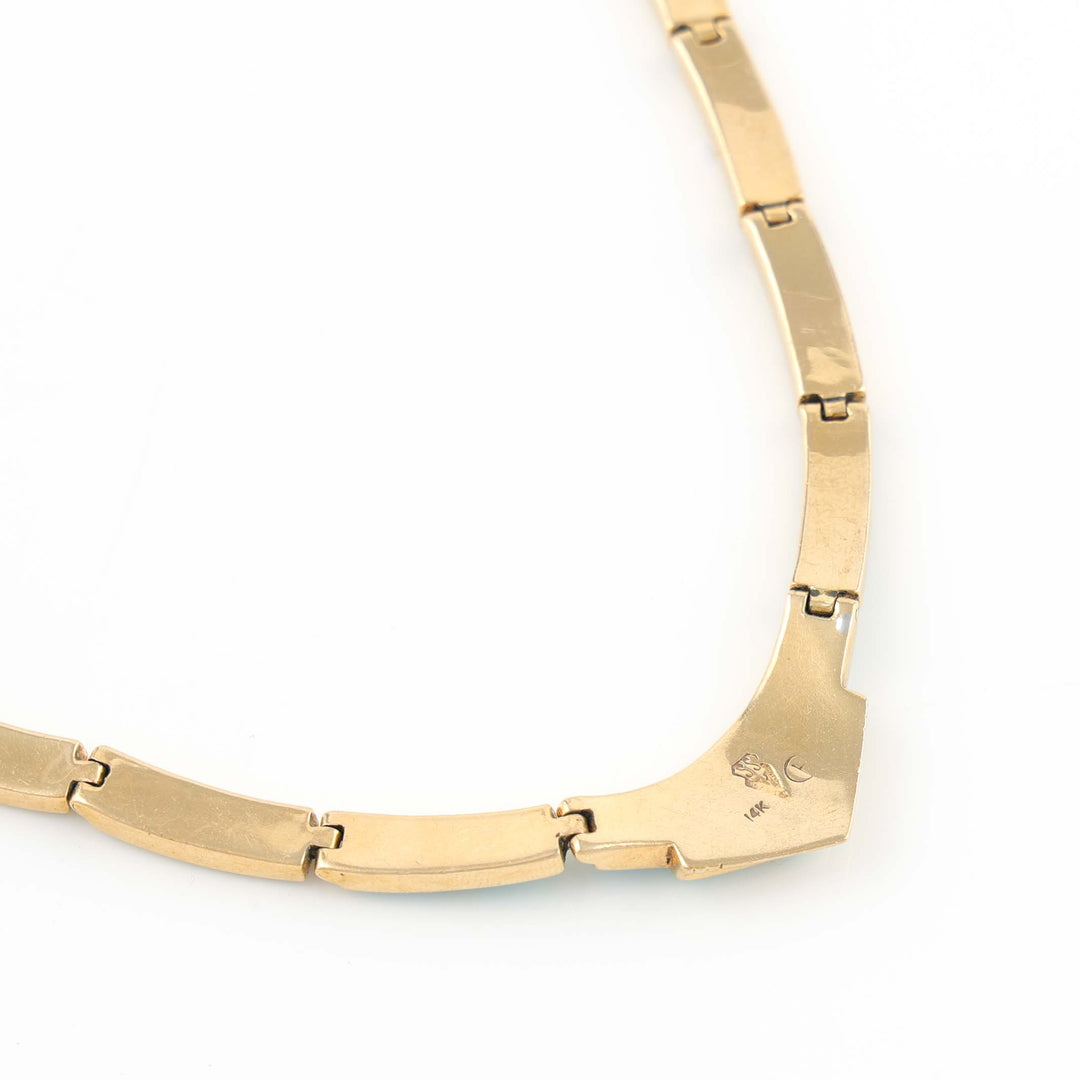 Gold and Turquoise Inlay Necklace