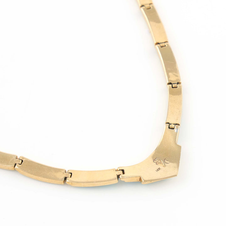 Gold and Turquoise Inlay Necklace