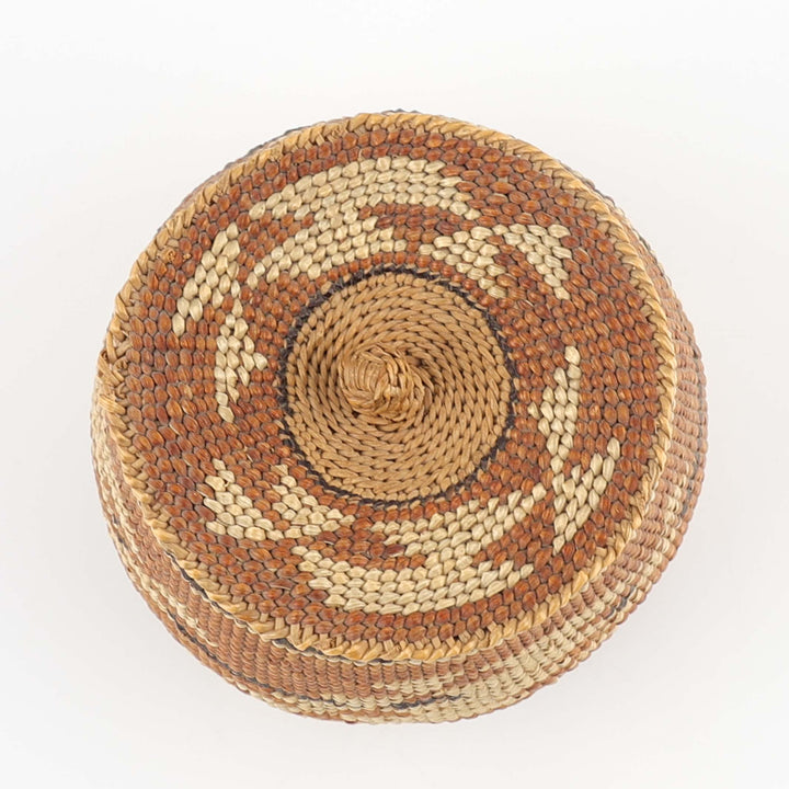 1920s Tlingit Rattletop Basket with Lid