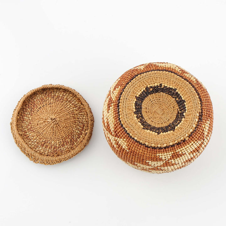 1920s Tlingit Rattletop Basket with Lid