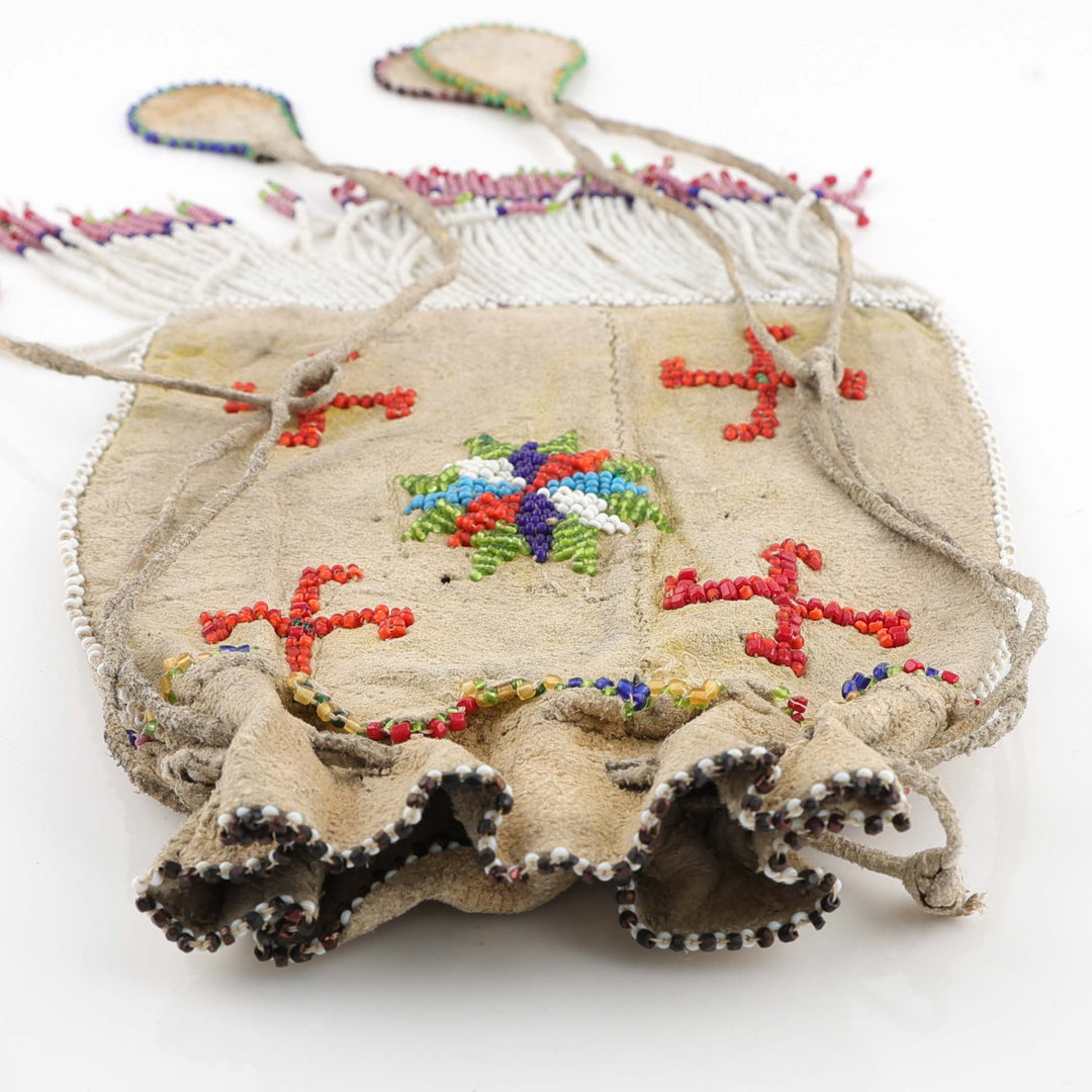 Apache Beaded Hide Bag
