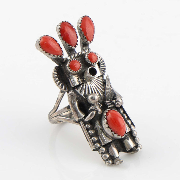 1970s Coral Yei Ring
