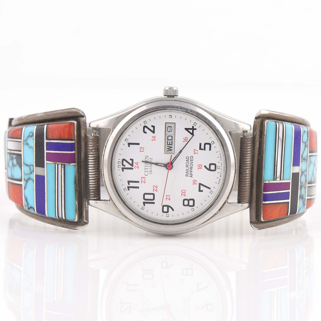 1990s Inlaid Navajo Watch