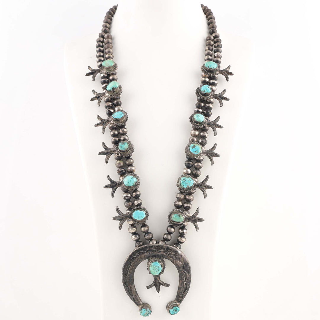 1950s Turquoise Squash Blossom