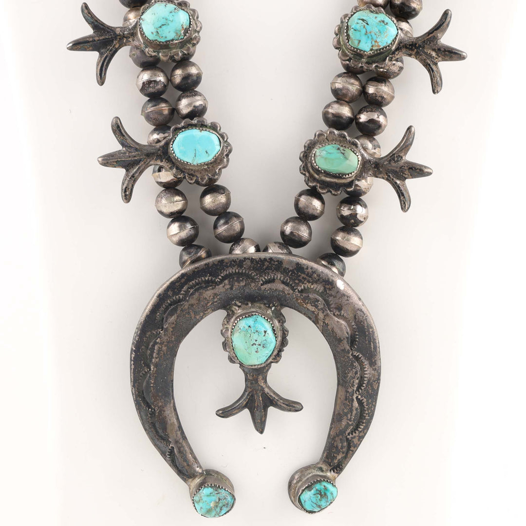 1950s Turquoise Squash Blossom