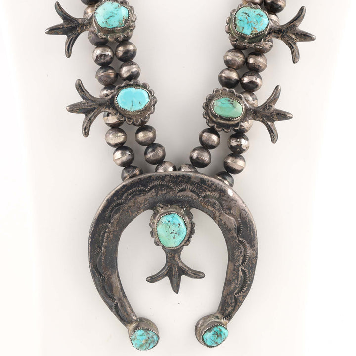 1950s Turquoise Squash Blossom