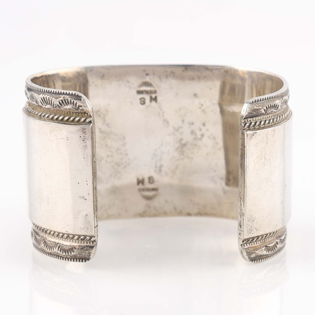 1990s Navajo Inlaid Yei Cuff