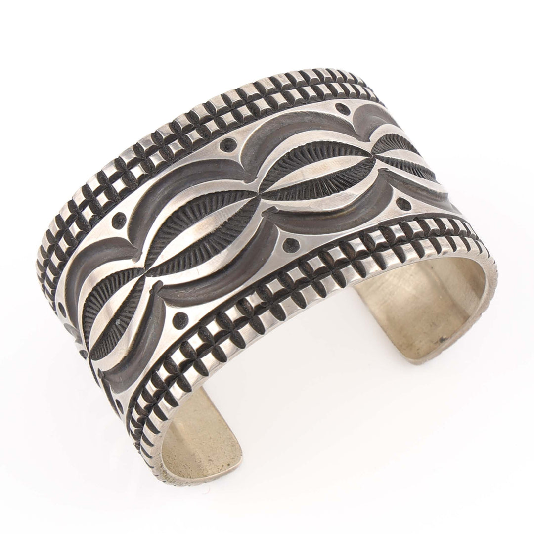 Navajo Stamped Silver Cuff