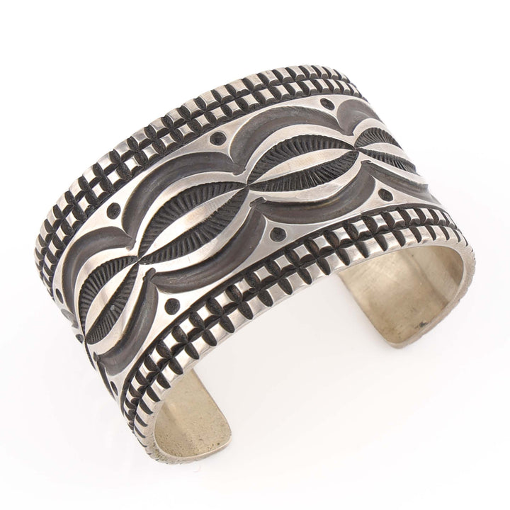 Navajo Stamped Silver Cuff