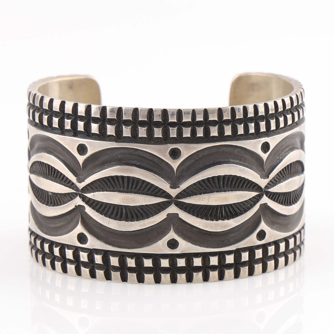 Navajo Stamped Silver Cuff