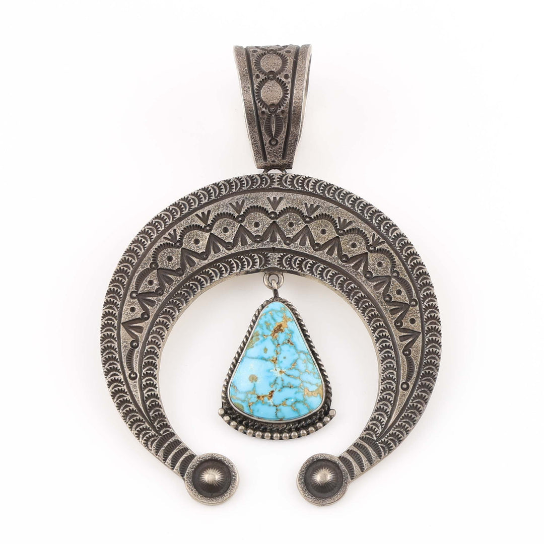 Navajo Turquoise Naja Pendant