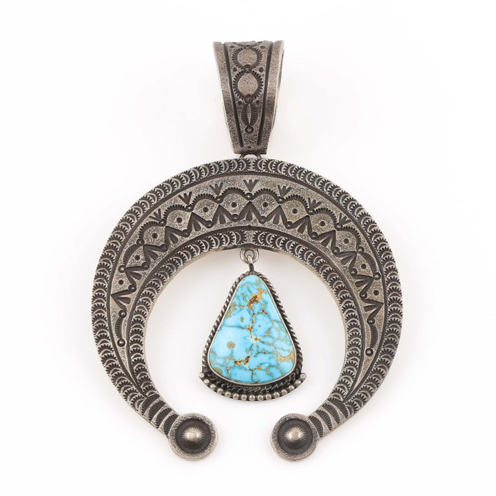 Navajo Turquoise Naja Pendant