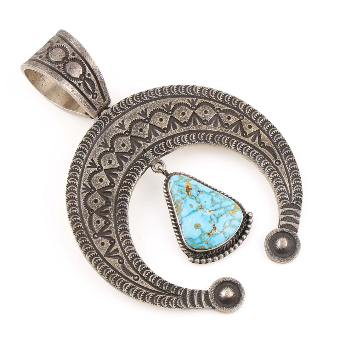 Navajo Turquoise Naja Pendant