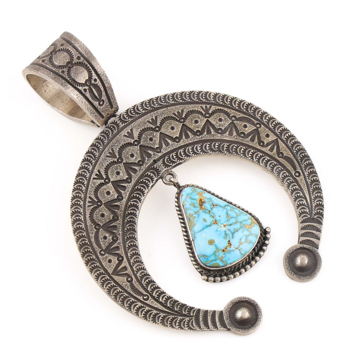Navajo Turquoise Naja Pendant