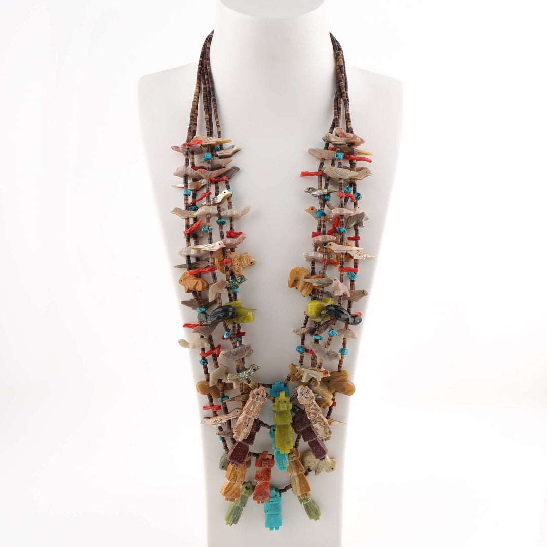 1990s Navajo Animal Fetish Necklace