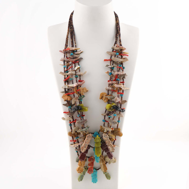 1990s Navajo Animal Fetish Necklace