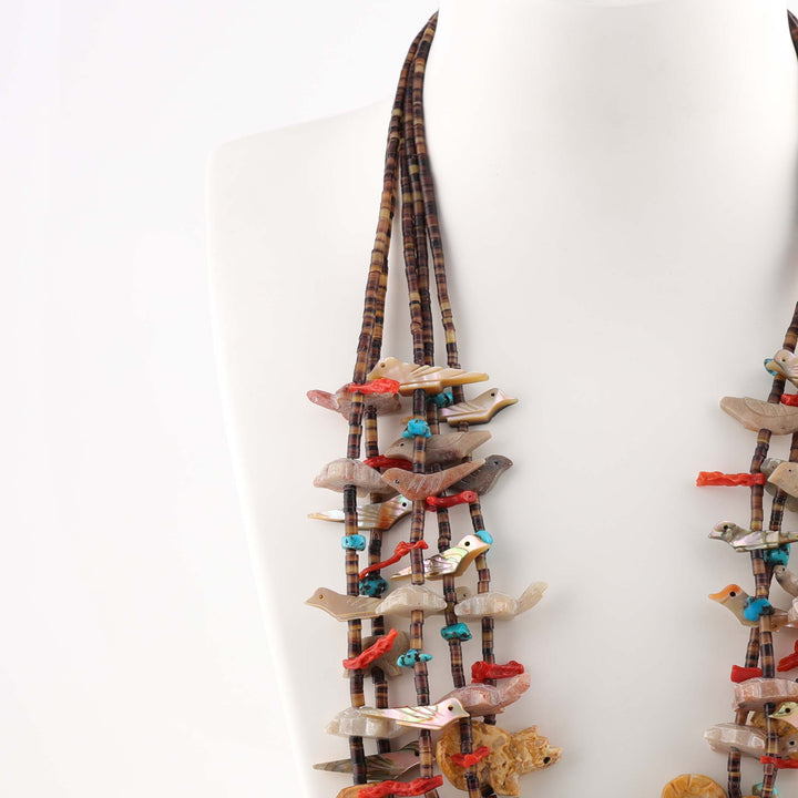 1990s Navajo Animal Fetish Necklace