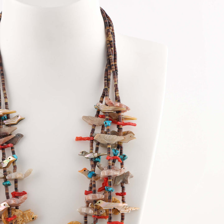 1990s Navajo Animal Fetish Necklace