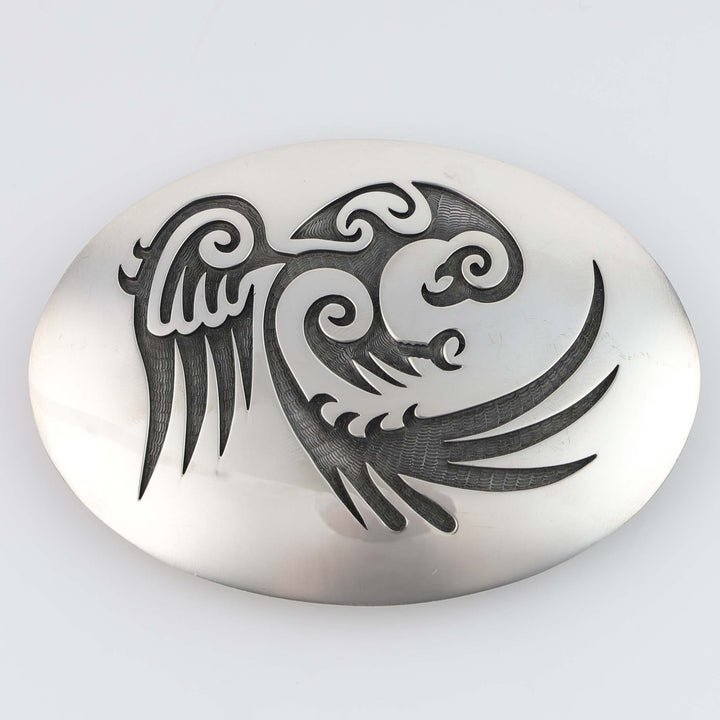 Hopi Overlay Parrot Belt Buckle