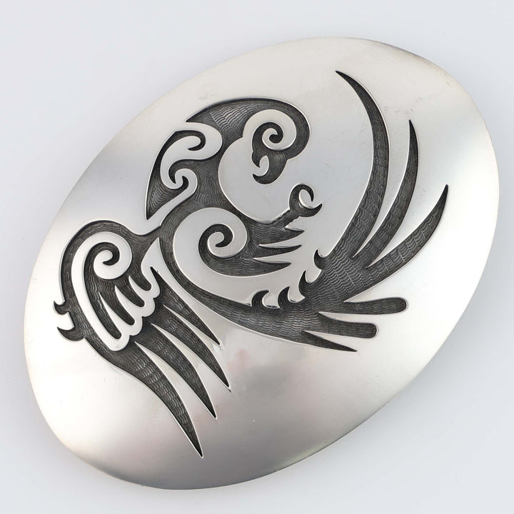 Hopi Overlay Parrot Belt Buckle