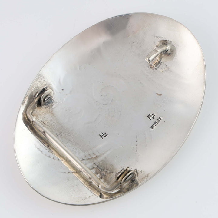 Hopi Overlay Parrot Belt Buckle