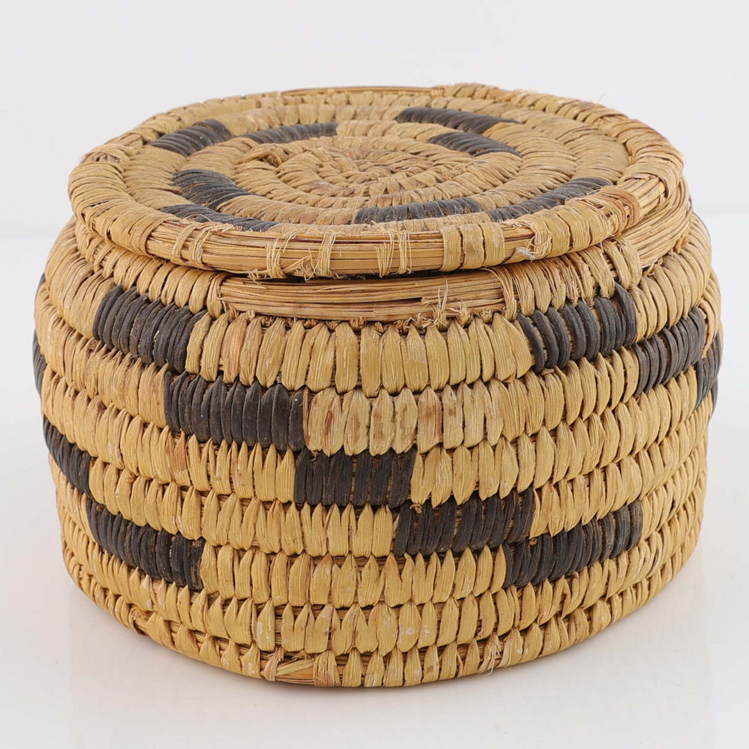 1950s Tohono O’Odham Lidded Basket