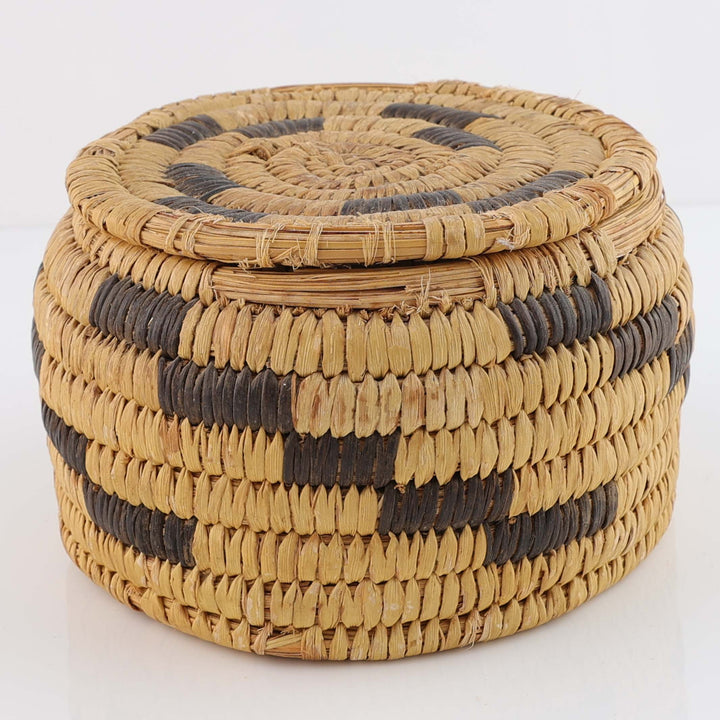 1950s Tohono O’Odham Lidded Basket
