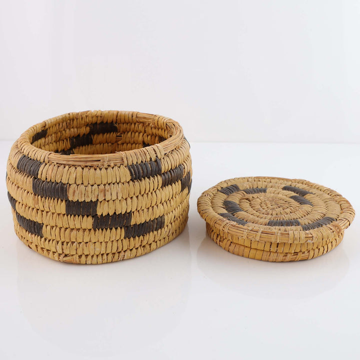 1950s Tohono O’Odham Lidded Basket