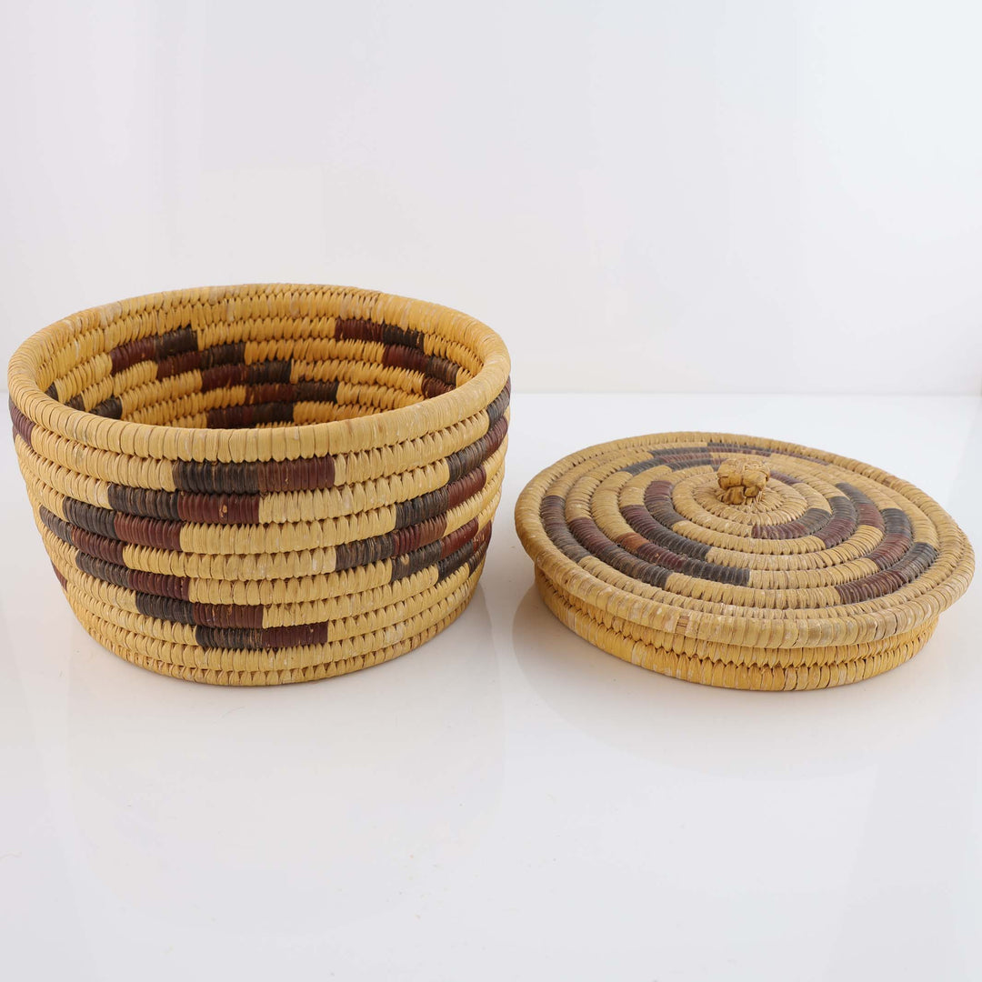 1970s Tohono O’Odham Lidded Basket
