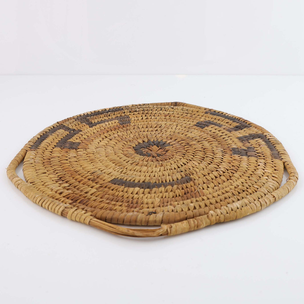 1940s Tohono O’odham Handled Basket Tray