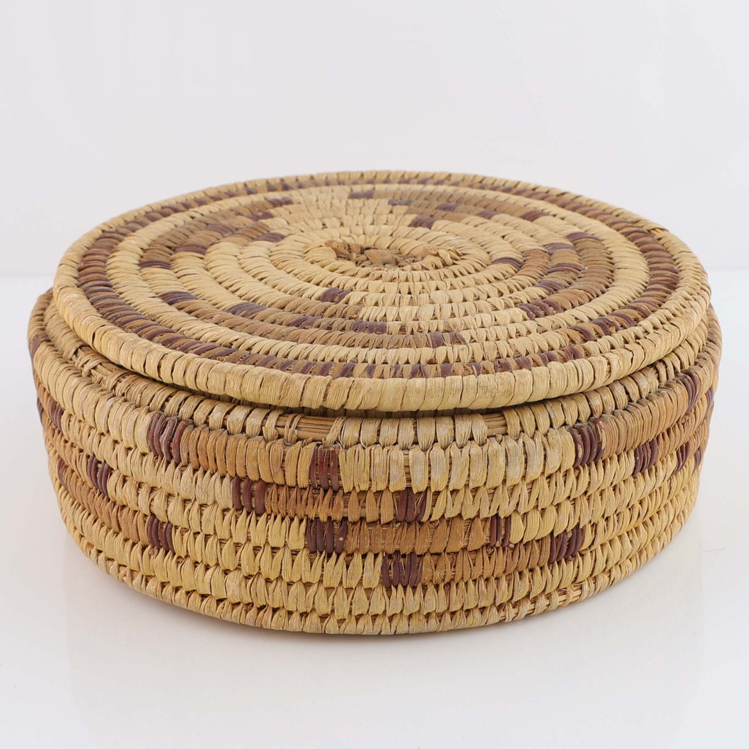 1950s Tohono O’Odham Lidded Basket