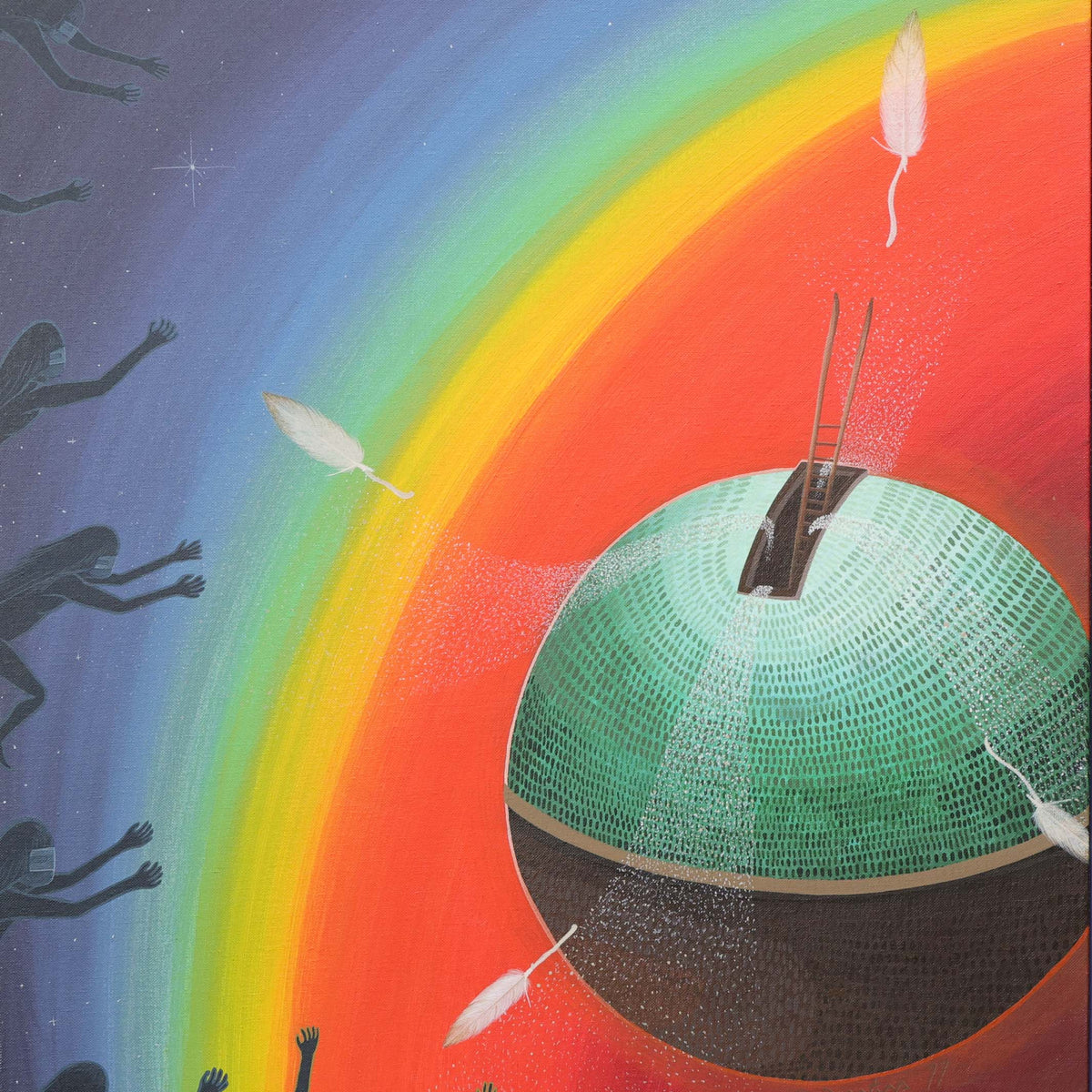 1970s “Breath of Prayer” Painting by Milland Lomakema