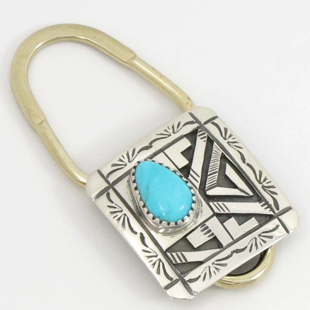 Sleeping Beauty Turquoise Key Ring